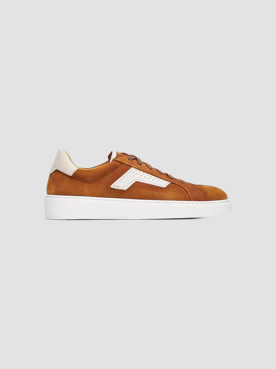Phoenix Suede & Leather Low-Top Sneakers by Magnanni