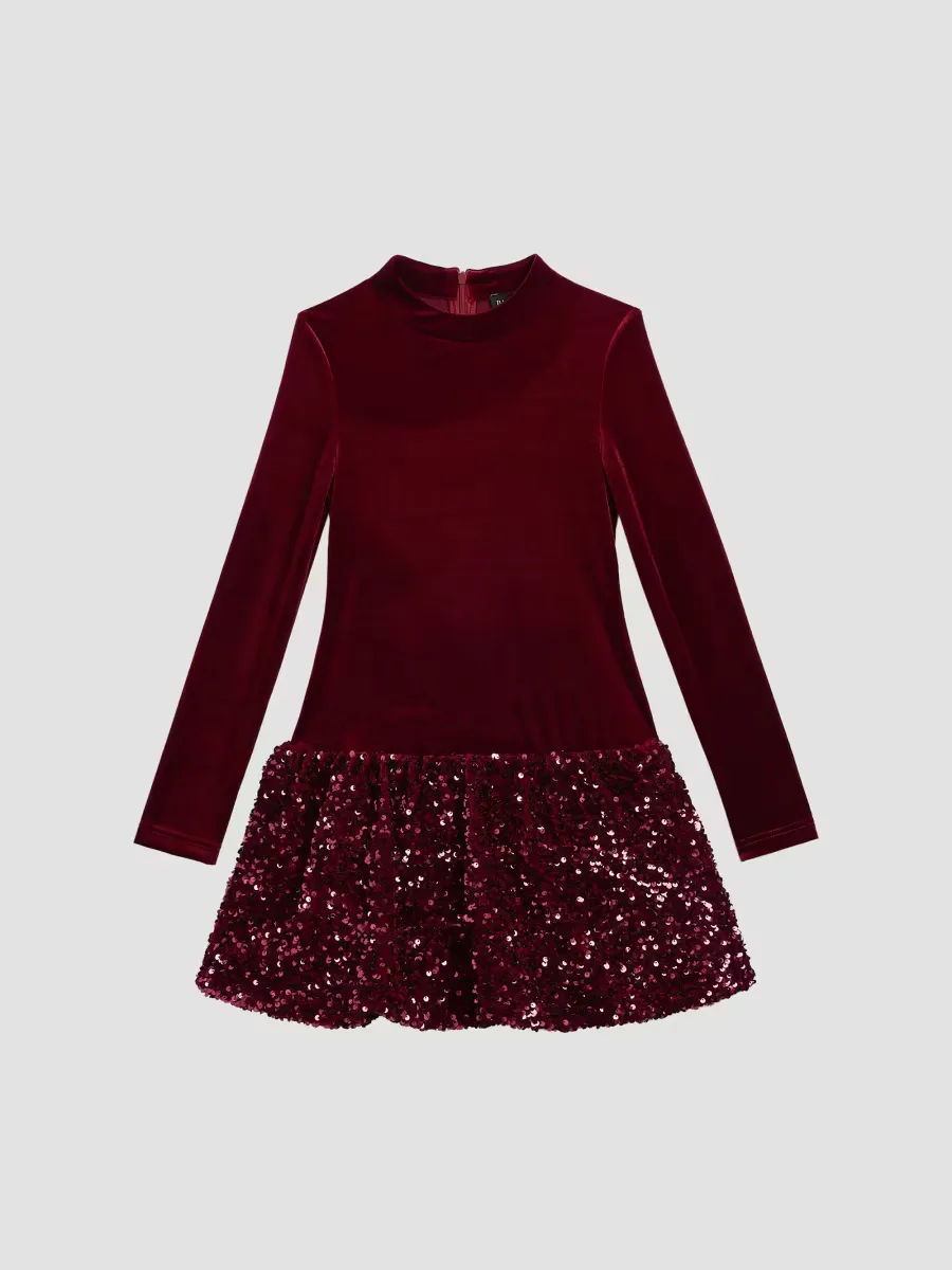 Andi Sequined Velvet Bubble Dress by Bardot