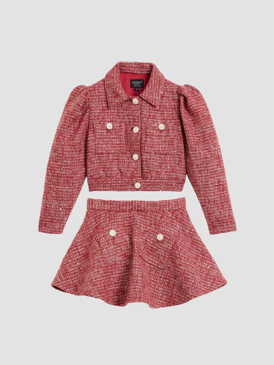 Blair Tweed Jacket & Skirt Set by Bardot