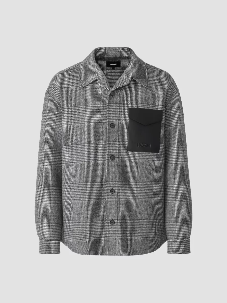 Emmanuel Glen Check Double-Face Wool Shirt Jacket by Mackage