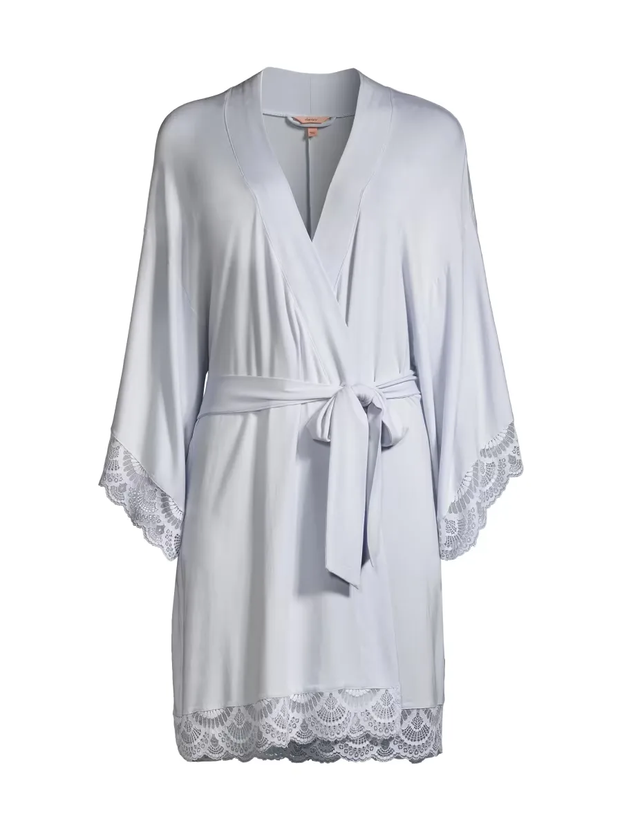 Mariana Modal Lace-Trim Robe by Eberjey