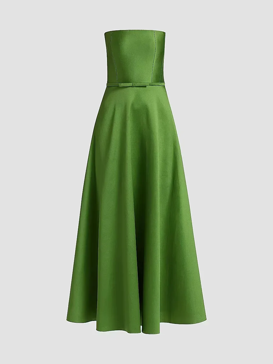 Darian Bow-Detailed Strapless Cocktail Dress by SACHIN BABI