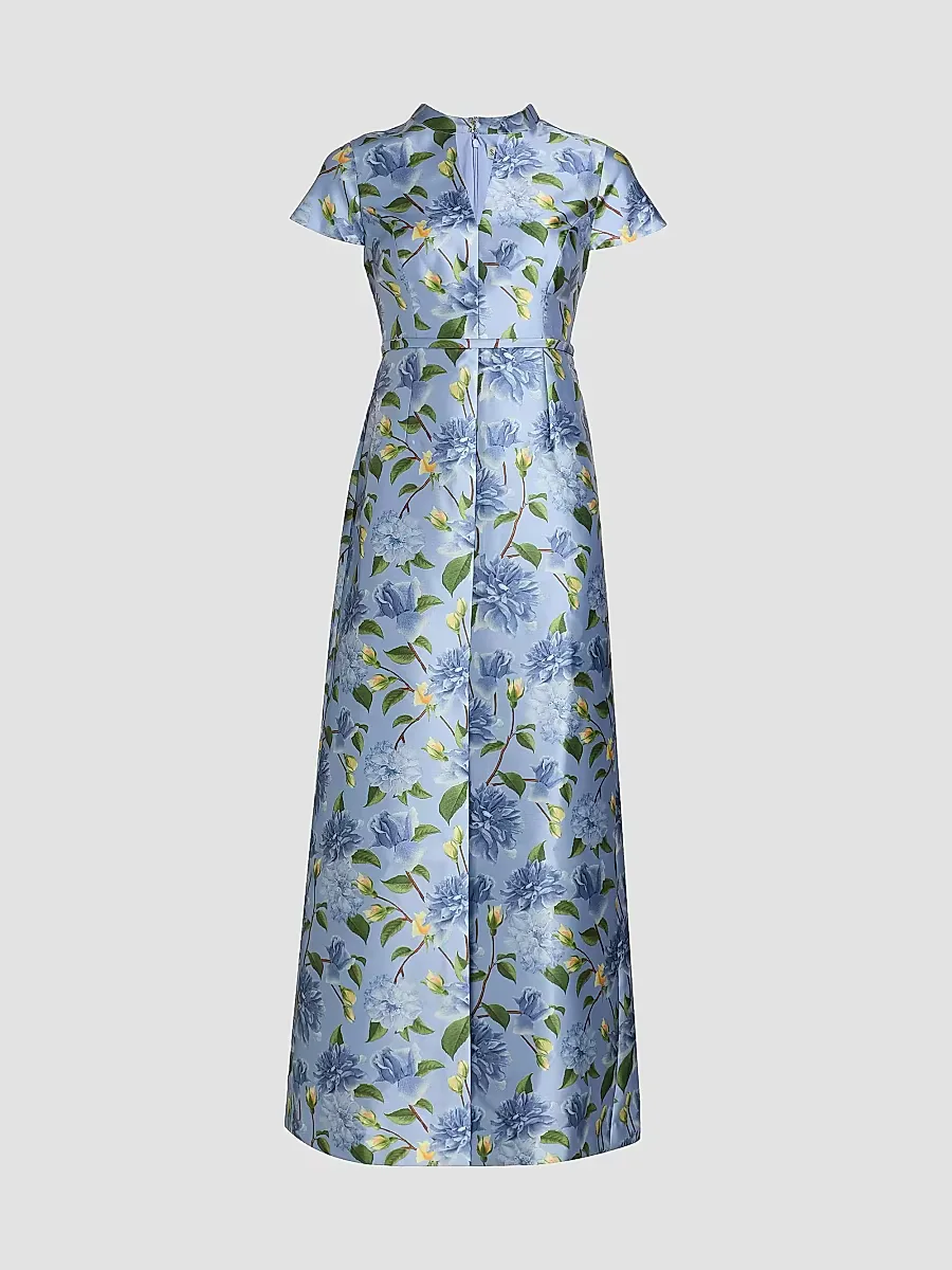 Charlotte Mikado Belted Gown