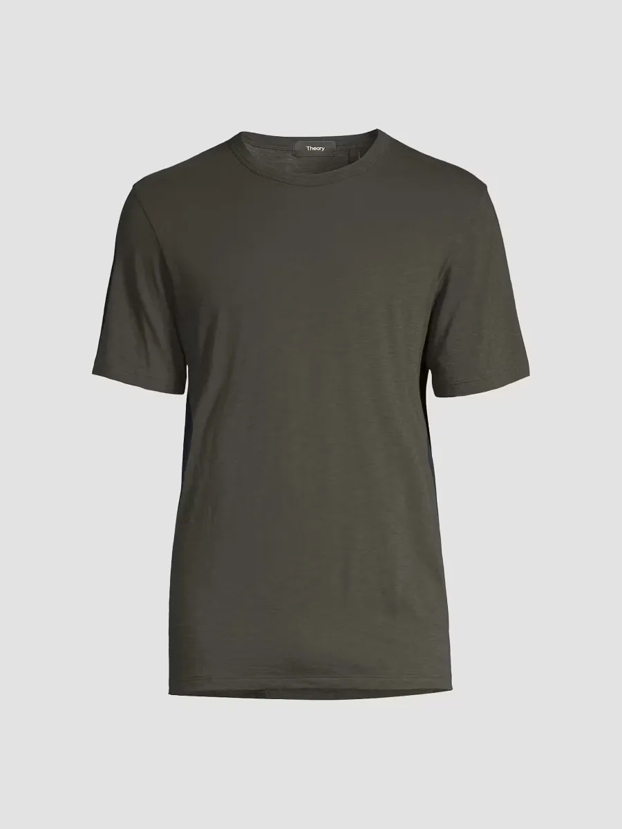 Essential Short-Sleeve Cotton T-Shirt by Theory
