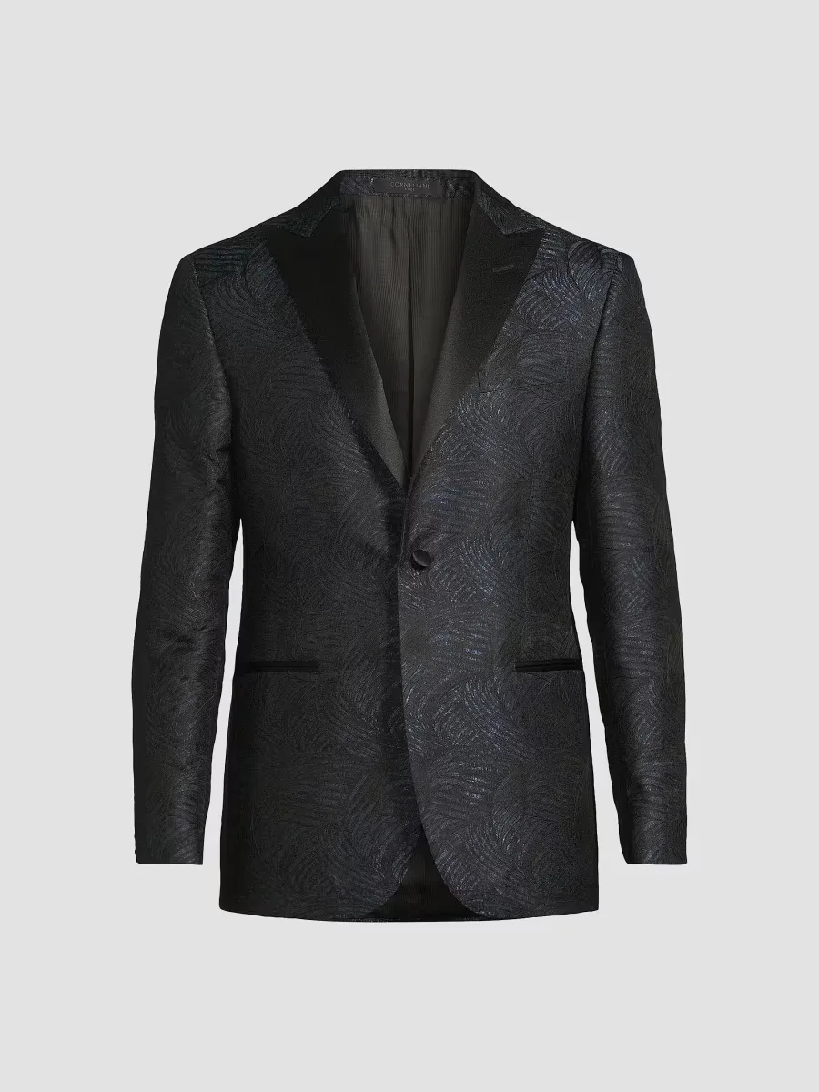 Jacquard Silk Blazer
