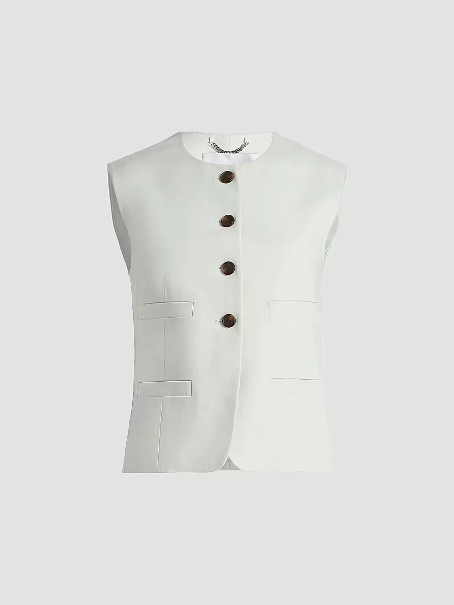 Georgie Linen-Blend Vest by A.L.C.