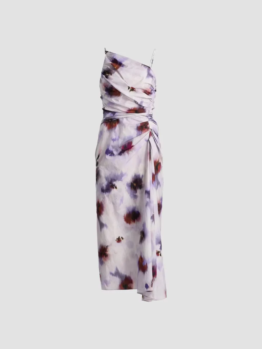 Juno Floral Ruched Cotton Midi-Dress by A.L.C.