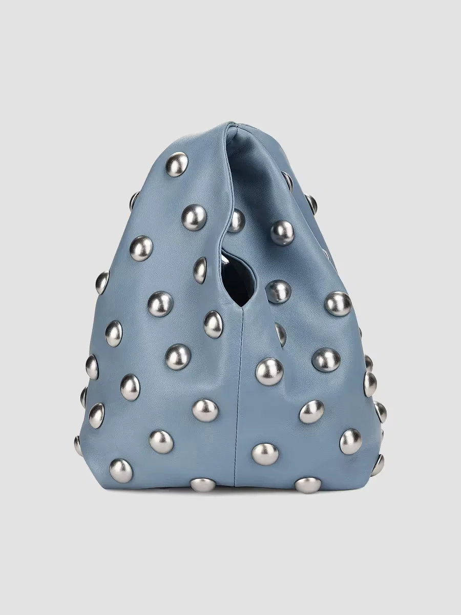 Simone Studded Leather Top Handle Bag