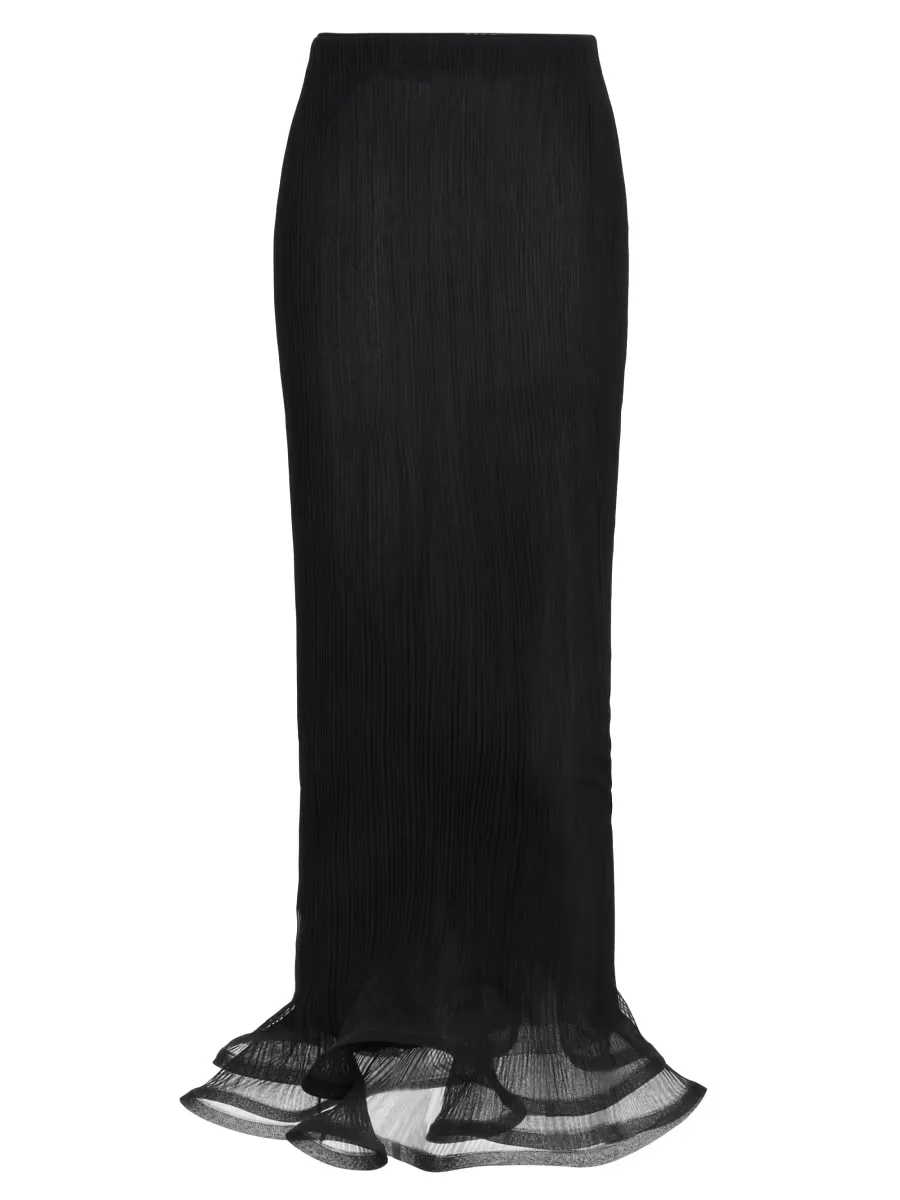 Kelso Rib-Knit Trumpet Hem Maxi Skirt by SIMKHAI