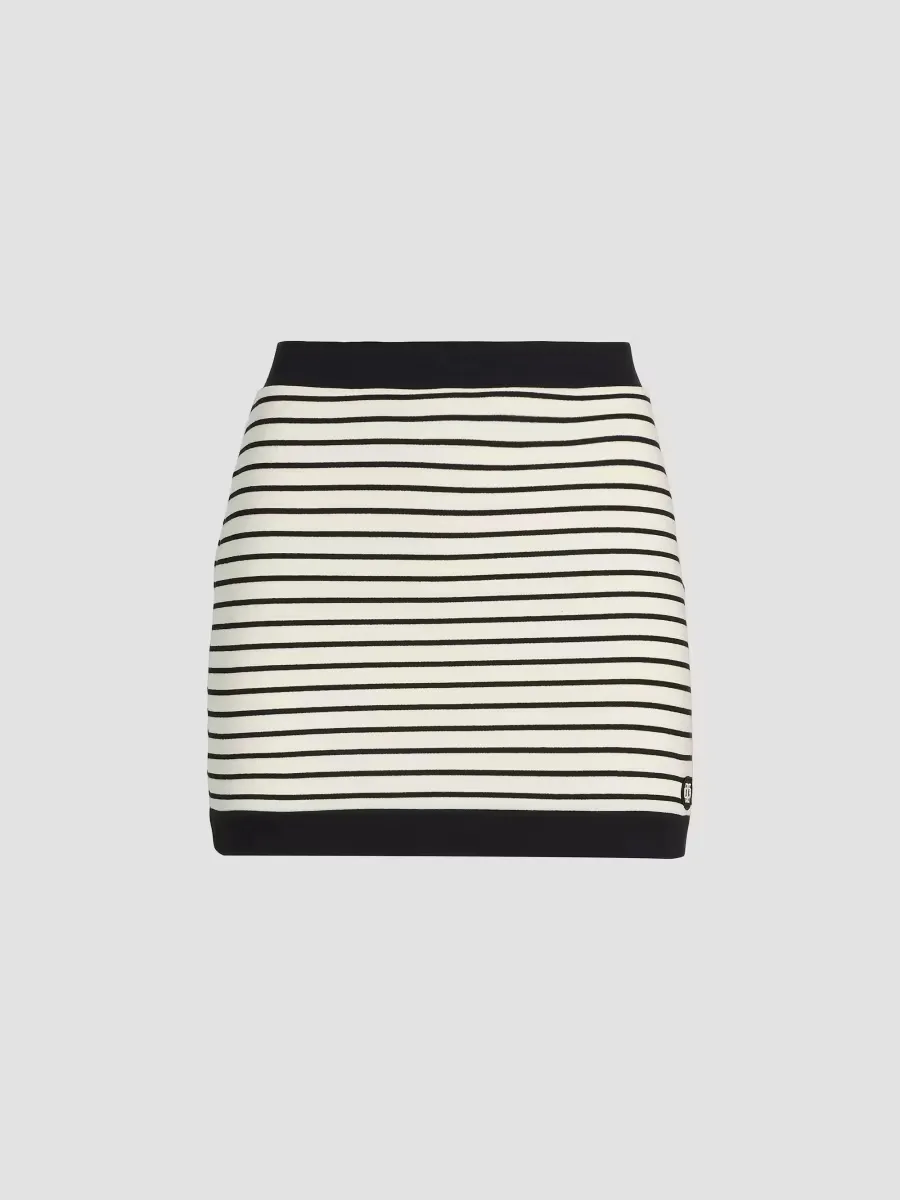 Jonie Striped Cotton-Blend Miniskirt