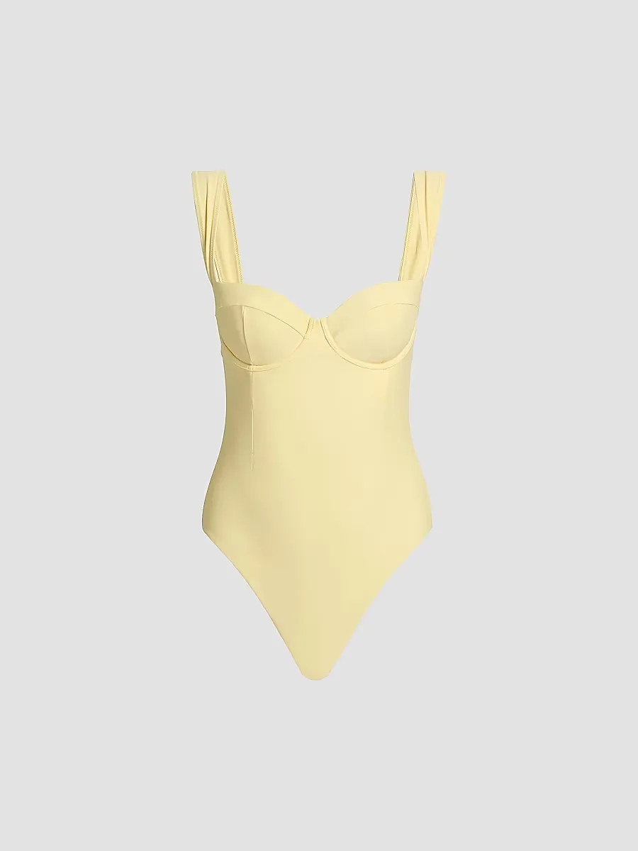 Kyle Bustier One-Piece Swimsuit by SIMKHAI