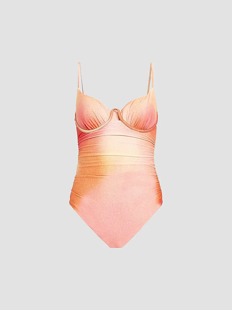 Laine Ruched One-Piece Swimsuit by SIMKHAI