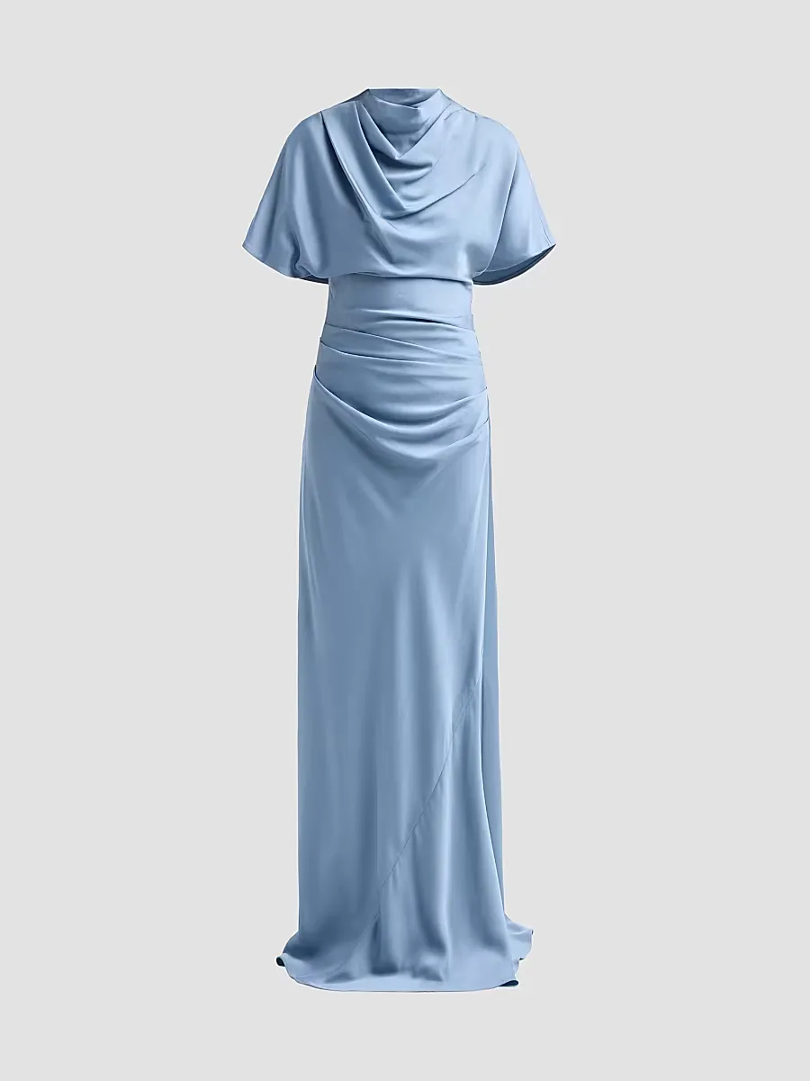 Annibelis Satin Draped Gown