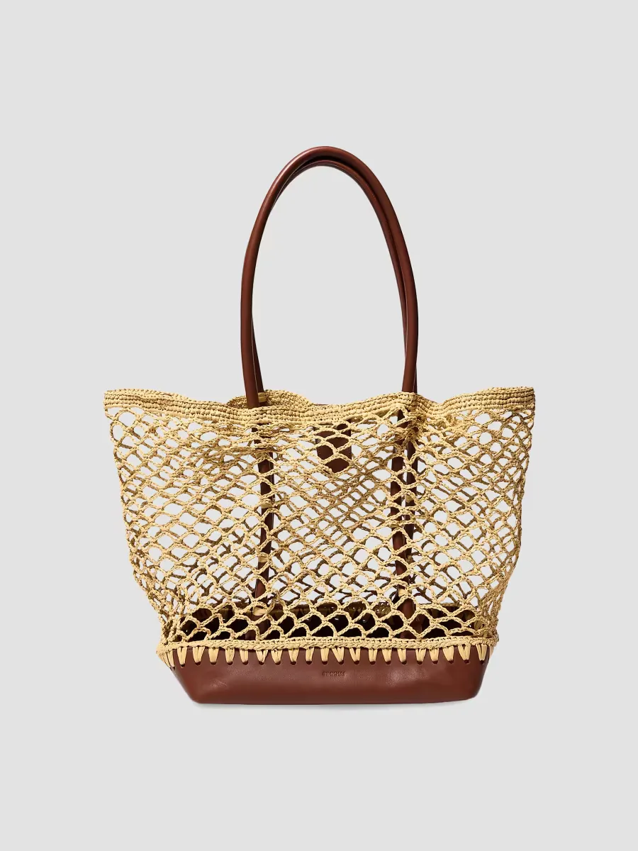 Caspian Raffia Tote Bag by SIMKHAI