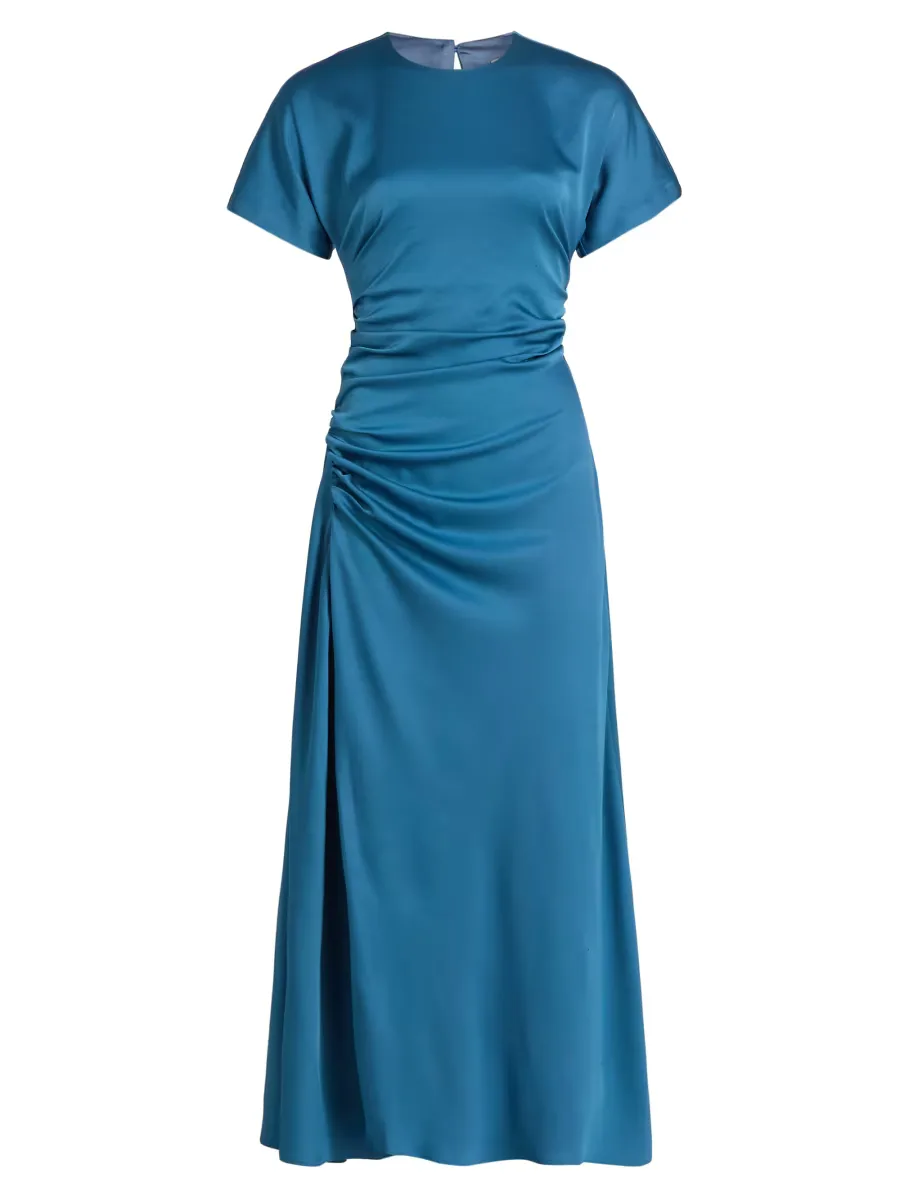 Marabella Gathered Midi-Dress by SIMKHAI