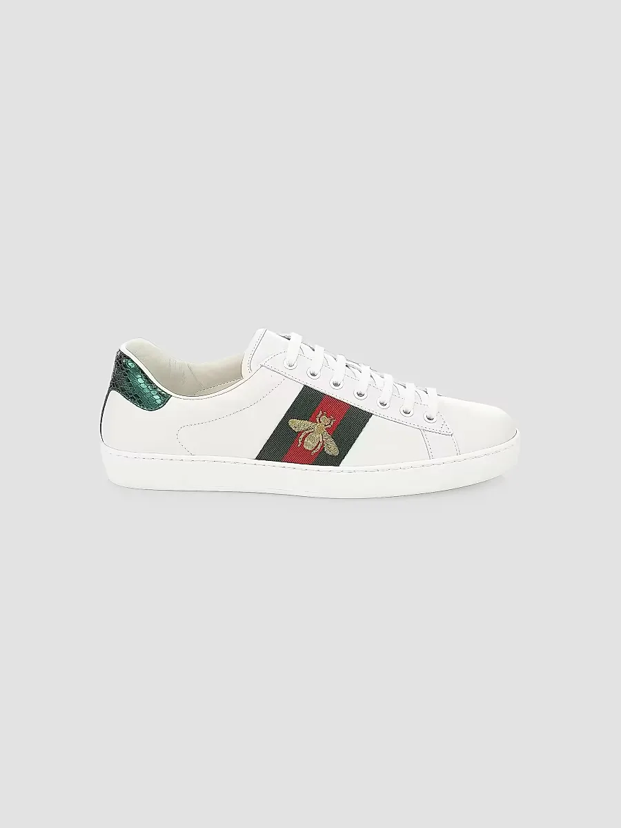 New Ace Bee Embroidered Sneakers by Gucci