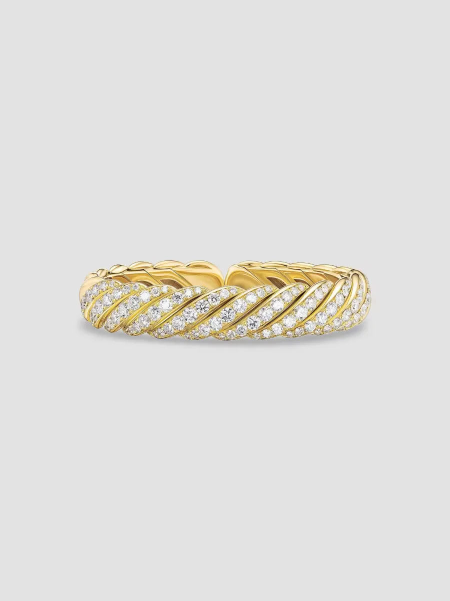 Sculpted Cable Flex Bracelet in 18K Yellow Gold by David Yurman