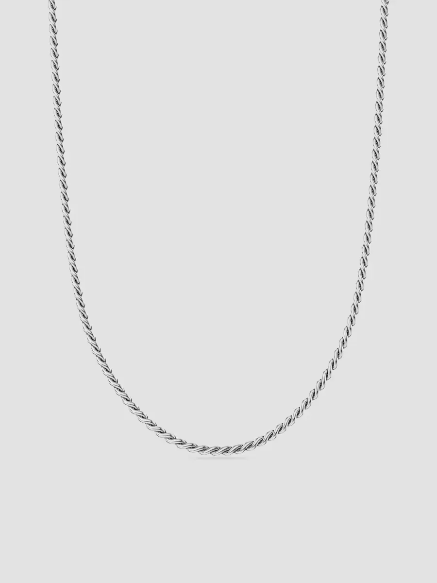 Sculpted Cable Chain Necklace in Sterling Silver, 2.7MM by David Yurman