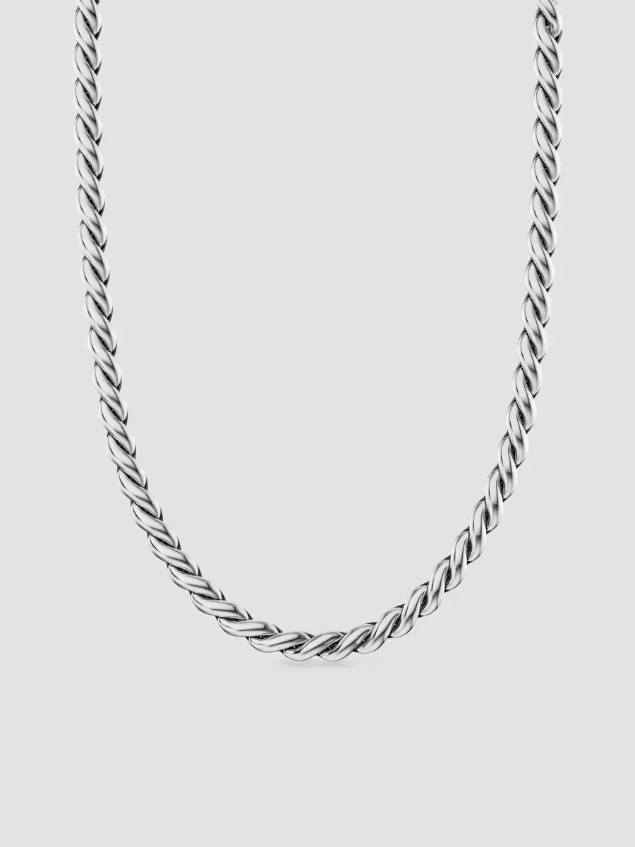 Sculpted Cable Chain Necklace in Sterling Silver, 5.7MM by David Yurman