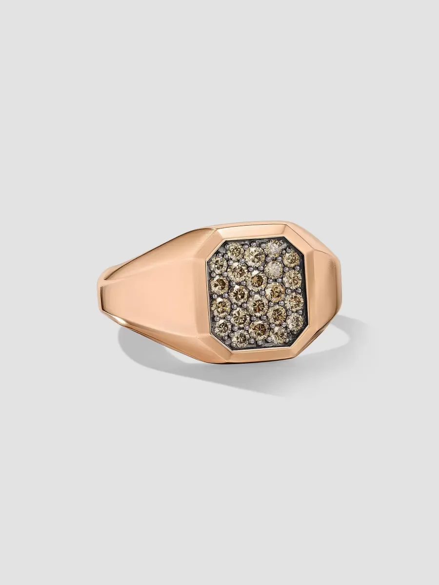 Streamline Signet Ring in 18K Rose Gold by David Yurman