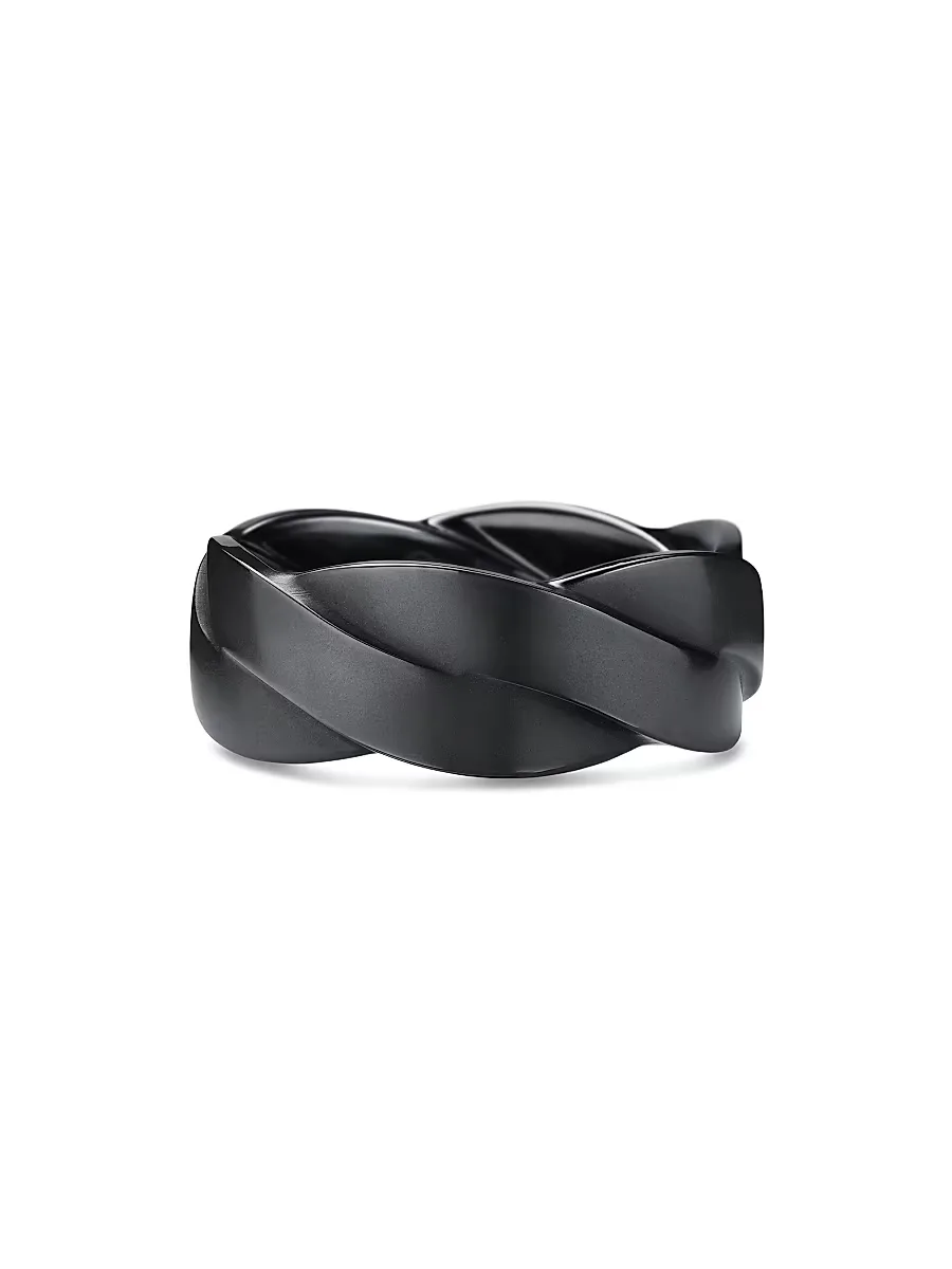 DY Helios Band Ring in Titanium by David Yurman
