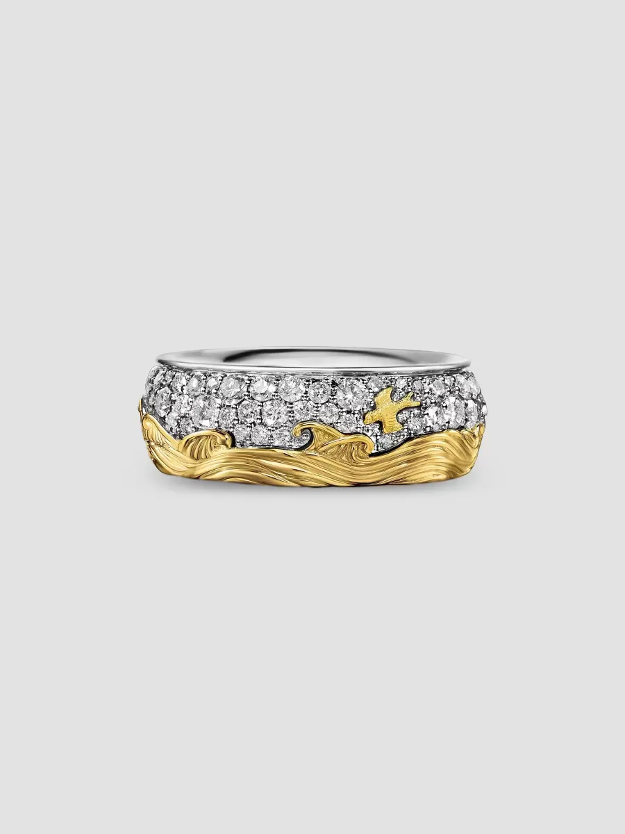 Waves Band Ring in Sterling Silver by David Yurman