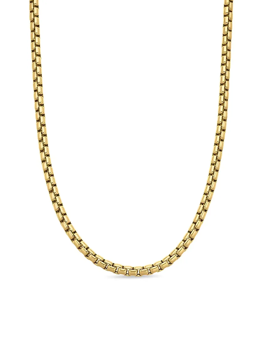 Box Chain Necklace in 18K Yellow Gold, 5mm