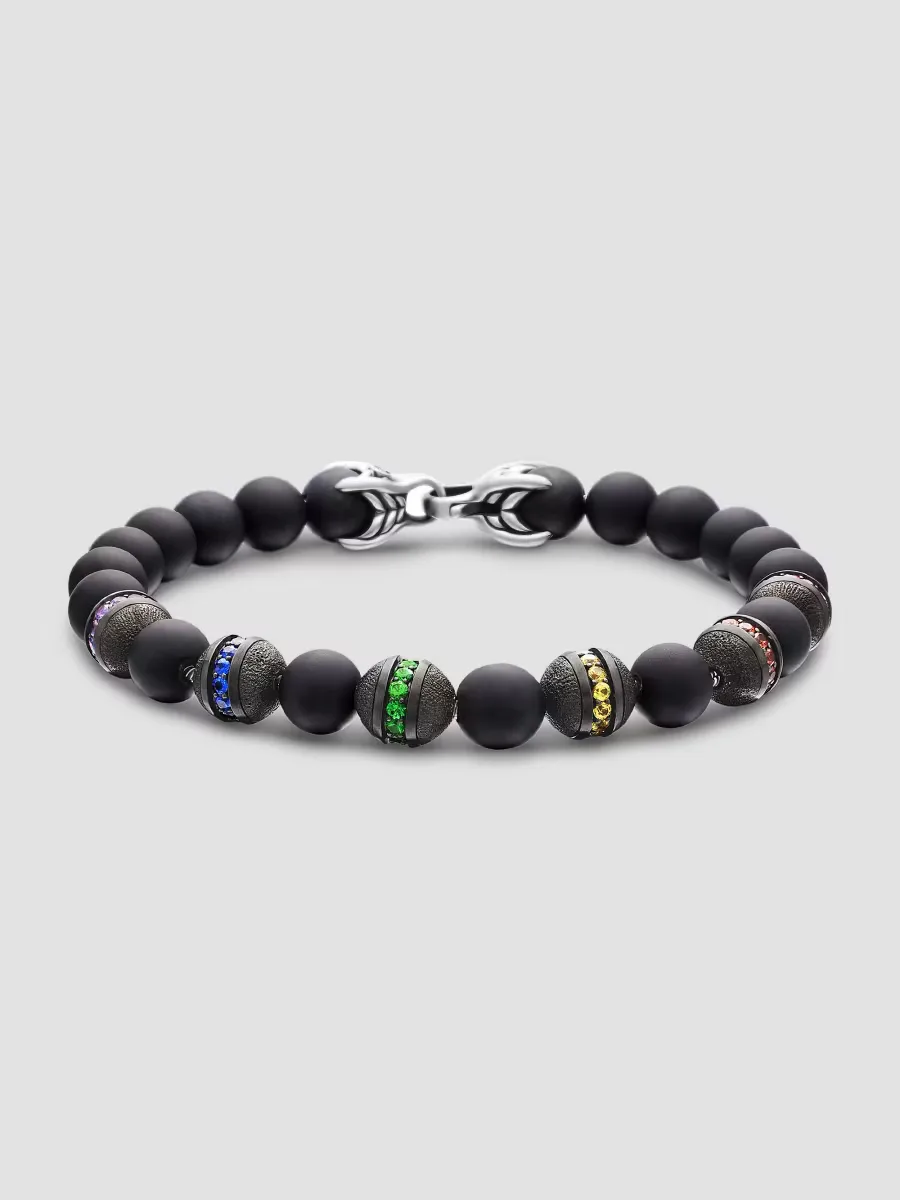 Spiritual Beads Rainbow Bracelet in Sterling Silver by David Yurman