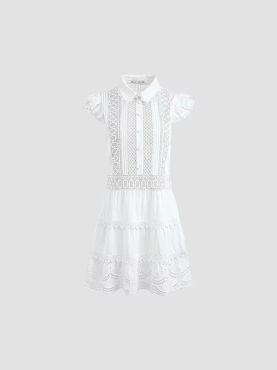 Meeko Cotton Mini Shirtdress by Alice + Olivia