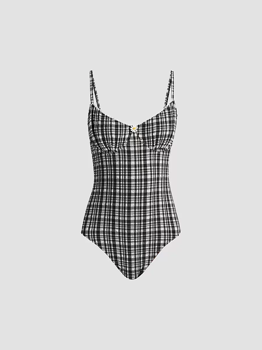 The Taylor Plaid Seersucker One-Piece Swimsuit by Solid & Striped