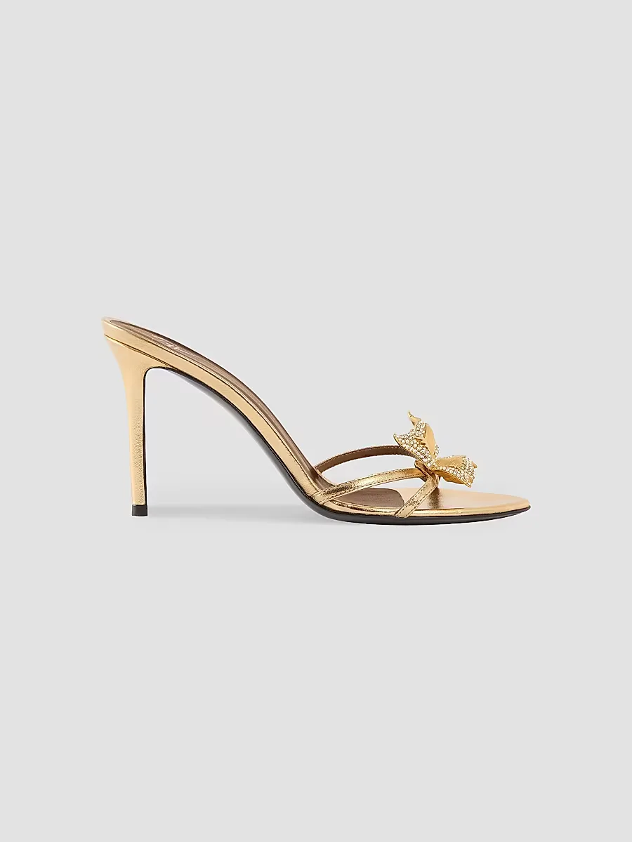 Clandestino 95MM Crystal-Embellished Leather Sandals