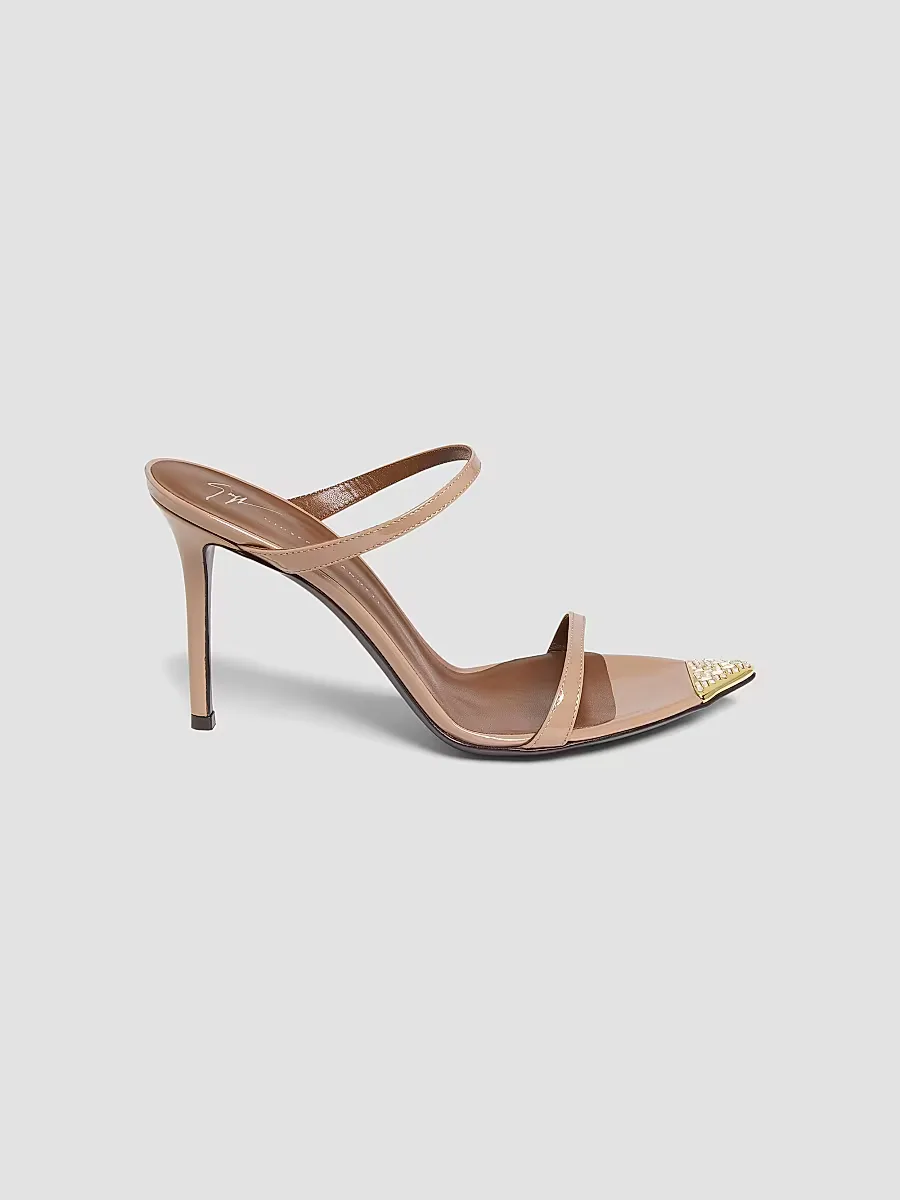 Intrigo 90MM Crystal-Embellished Patent Leather Sandals by Giuseppe Zanotti