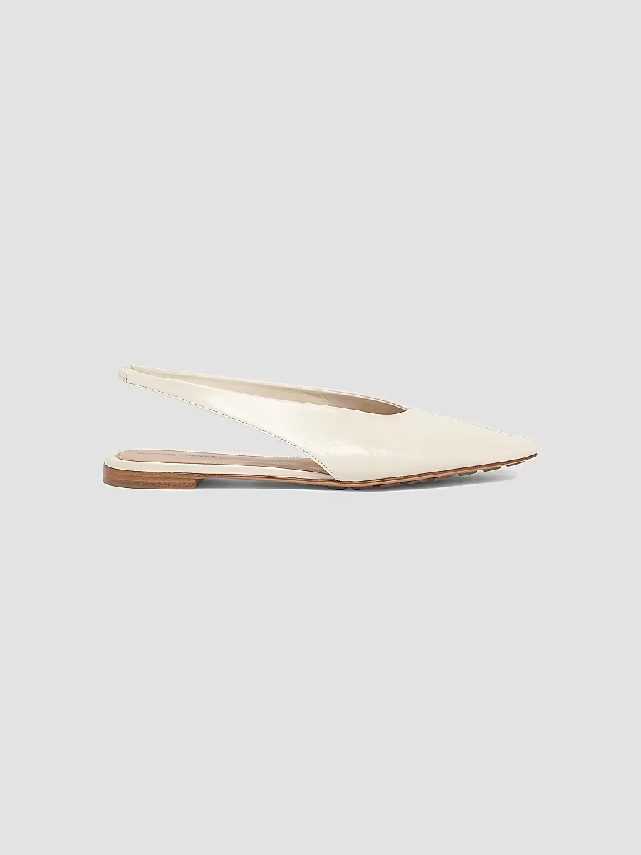 Leather Slingback Flats by Bottega Veneta