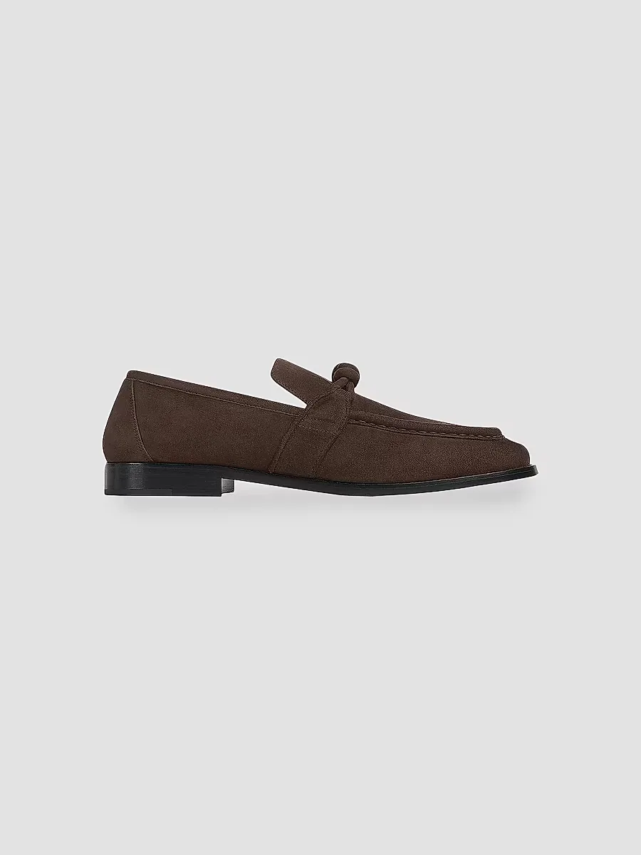 Astaire Knot Suede Loafers by Bottega Veneta