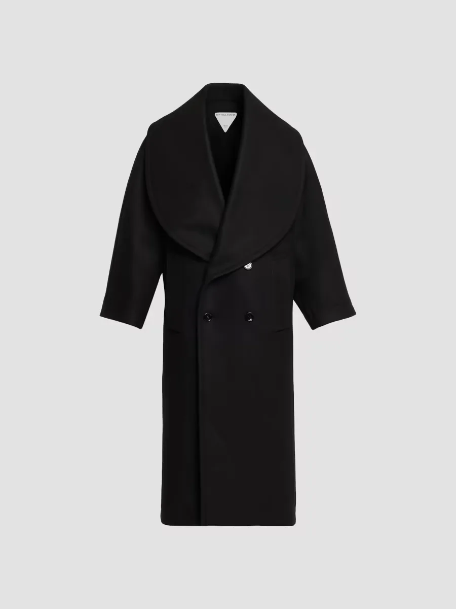 Stretch Wool Long Coat by Bottega Veneta