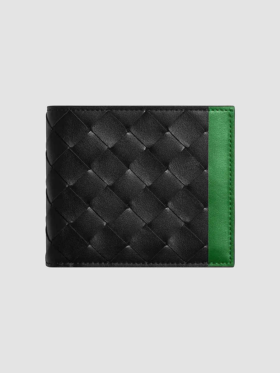 Intrecciato Leather & Hardware Bifold Wallet by Bottega Veneta