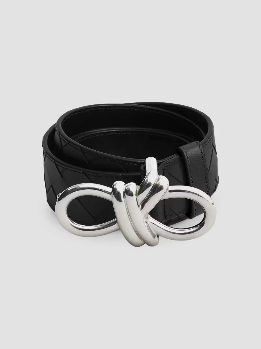 Andiamo Knot-Belt Leather Belt by Bottega Veneta