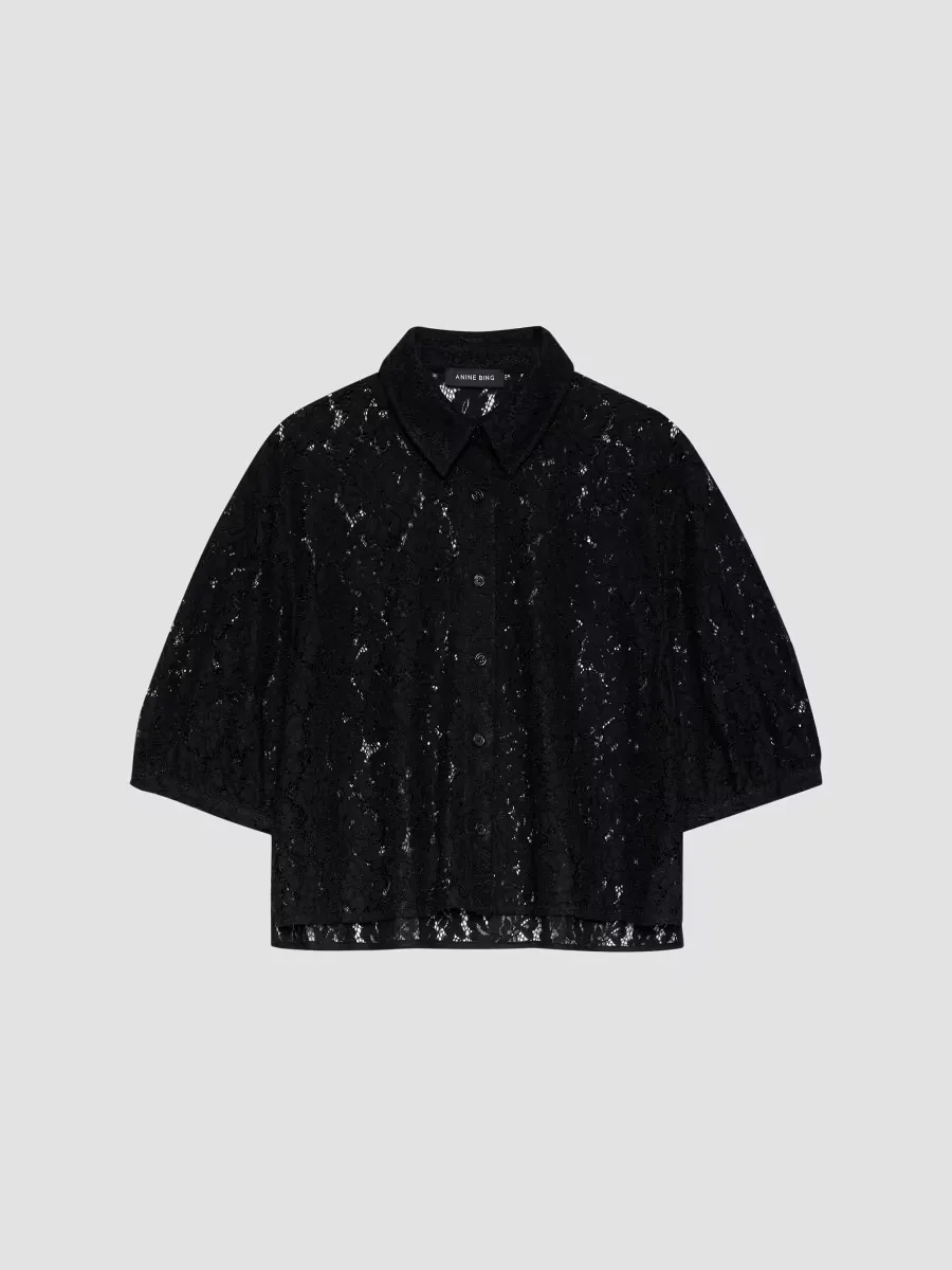 Shayna Lace Boxy Top by ANINE BING
