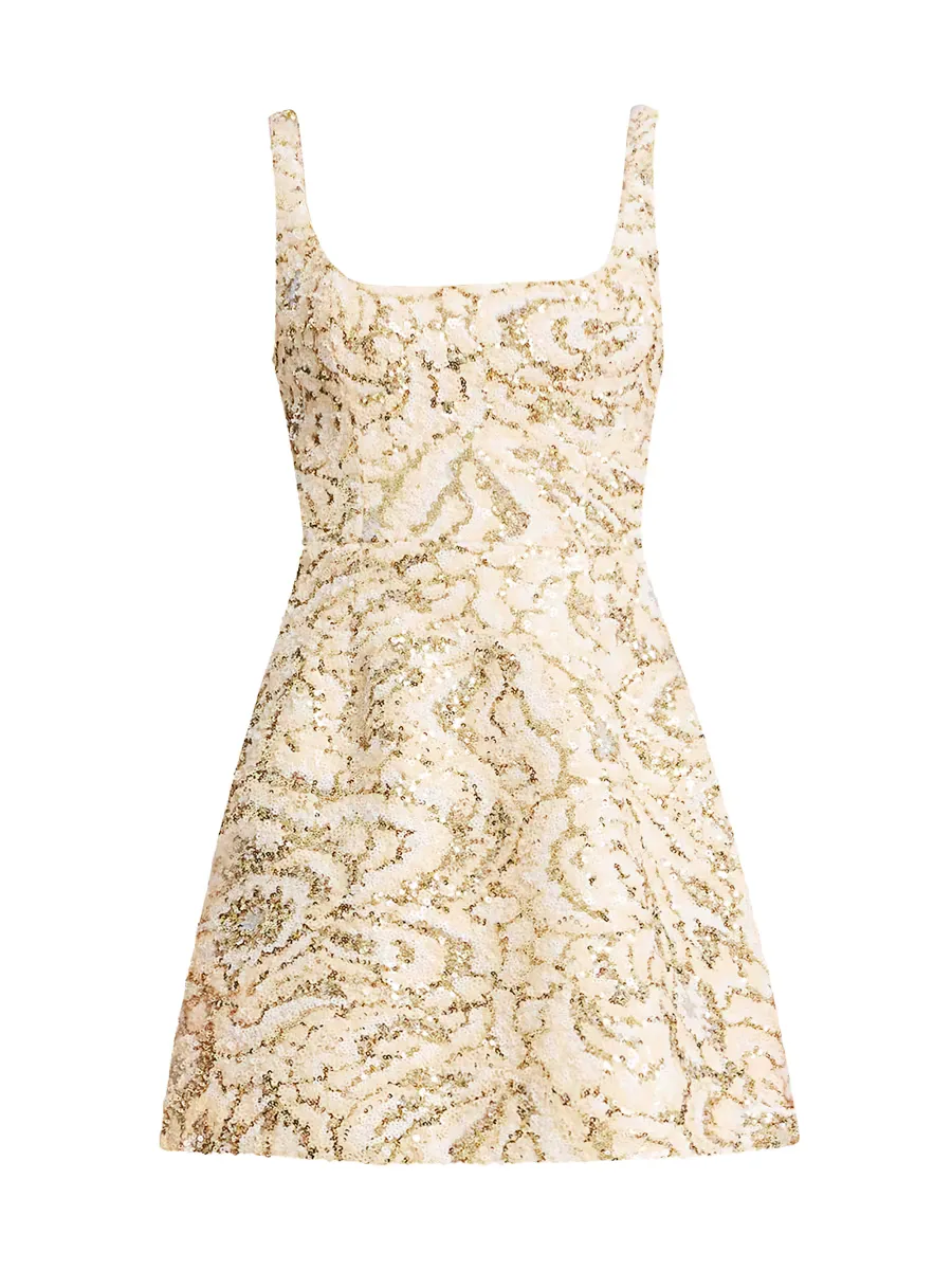 Devi Sequin Fit & Flare Minidress by Dress the Population