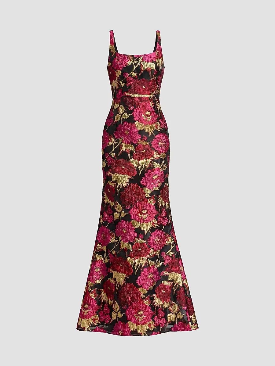 Lorena Brocade Mermaid Gown by Dress the Population