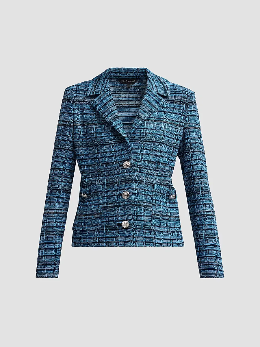 Tweed Knit Jacket by Ming Wang
