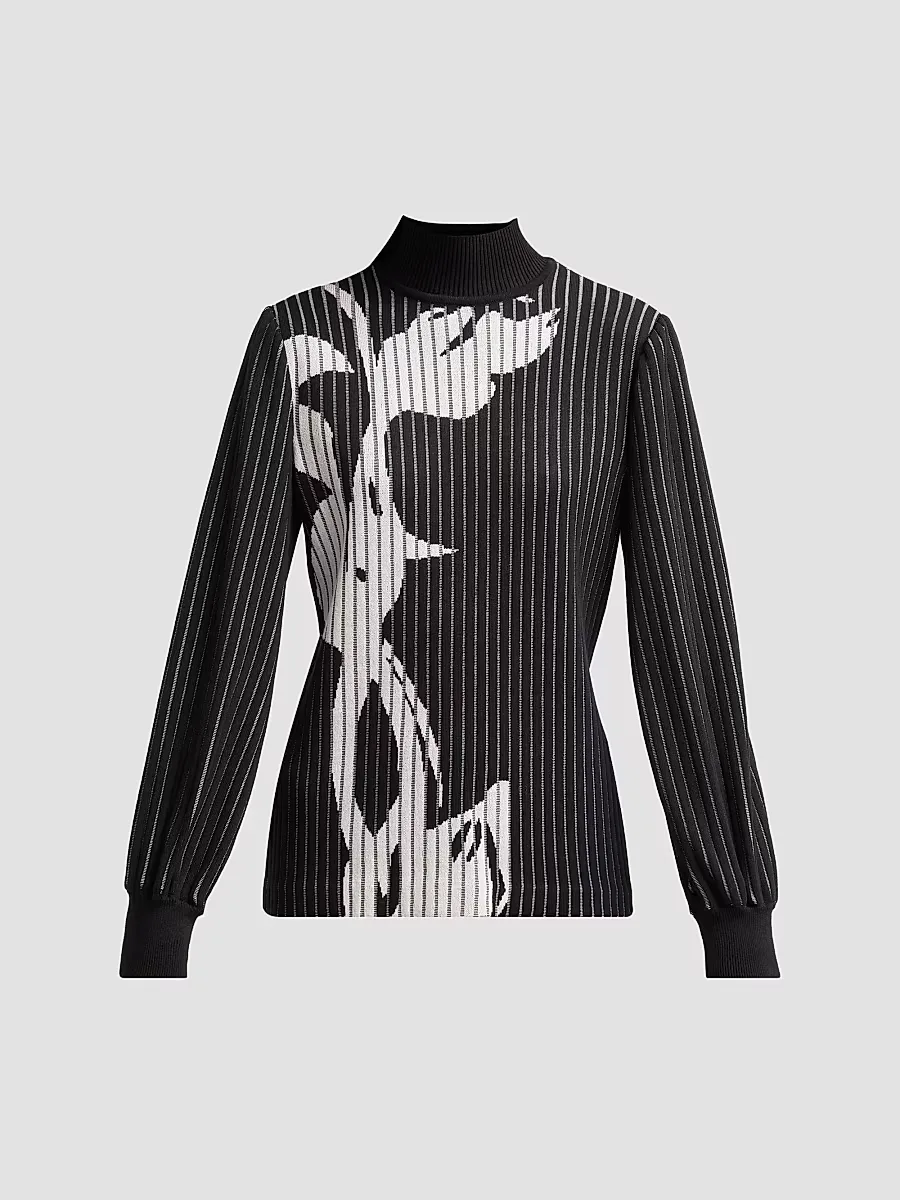 Floral Striped Tunic by Ming Wang