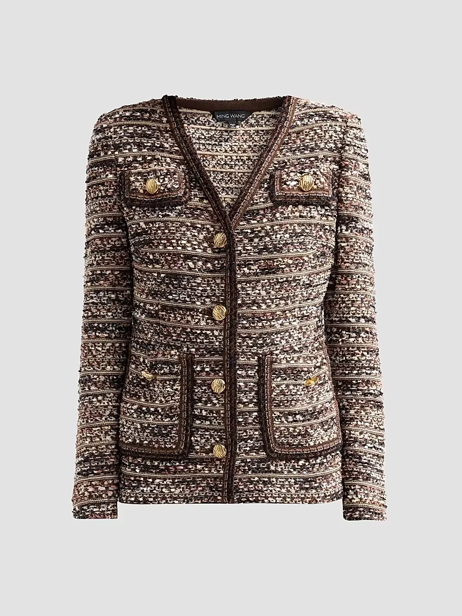 Eyelash Tweed Jacket by Ming Wang