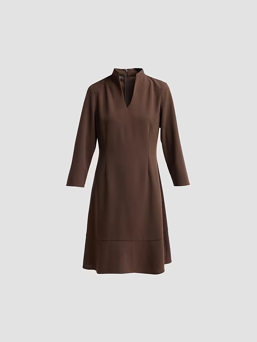 Stretch Deco Crepe Knee-Length Dress by Ming Wang