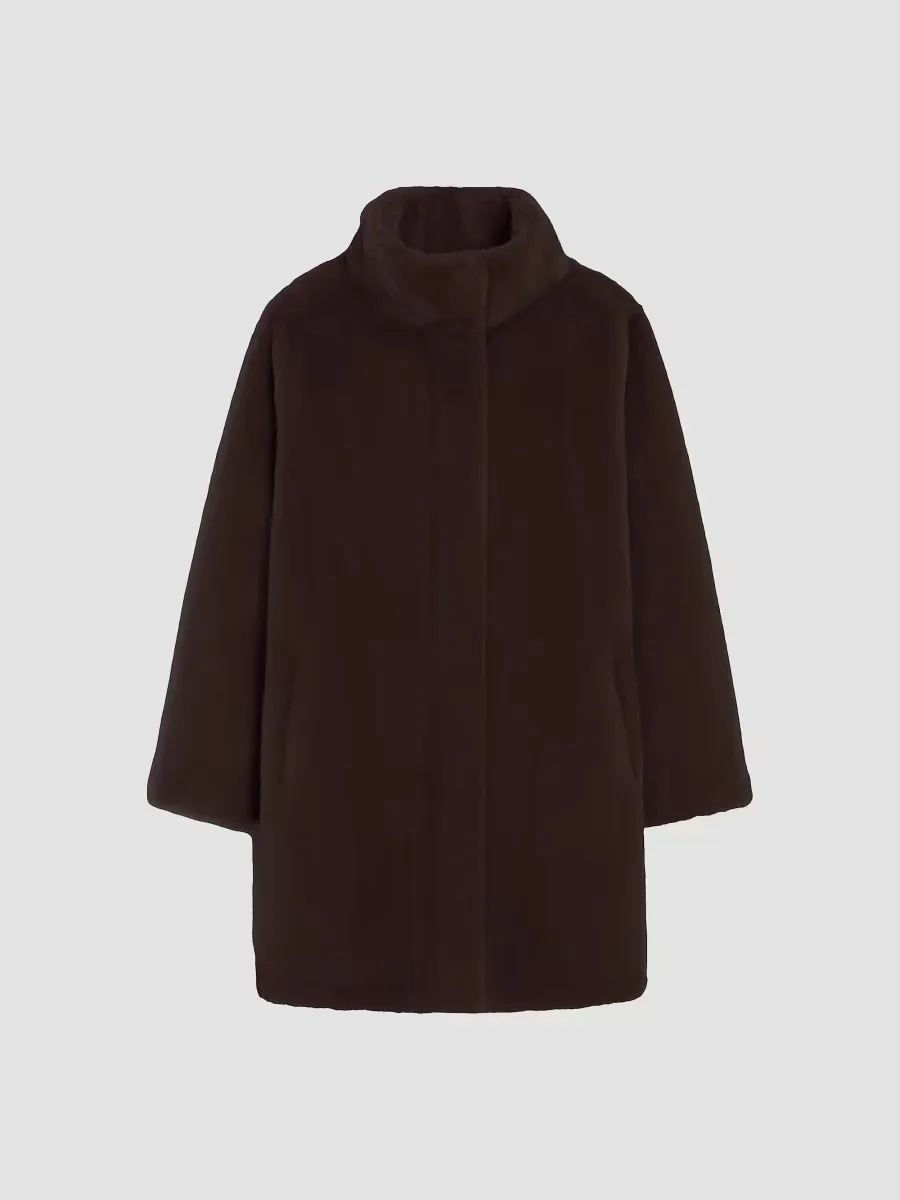 Blair Faux Fur Stand Collar Coat by Apparis