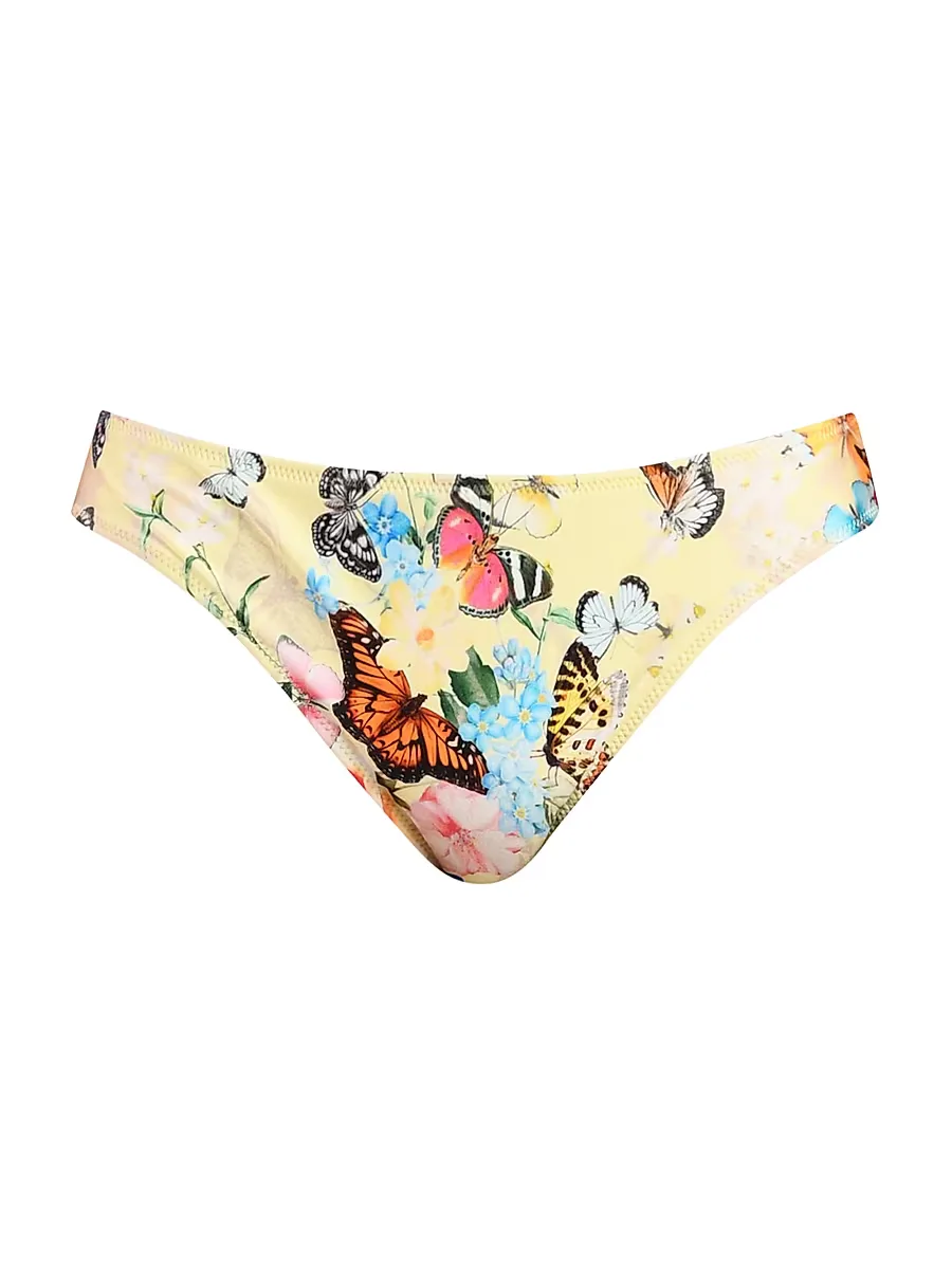 Nicole Garden Butterflies Bikini Bottom by L'AGENCE