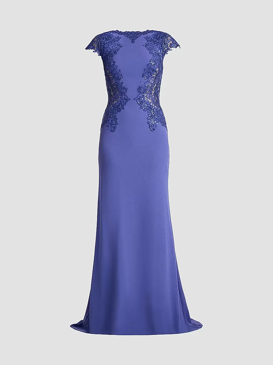 Lace-Trim Mermaid Gown
