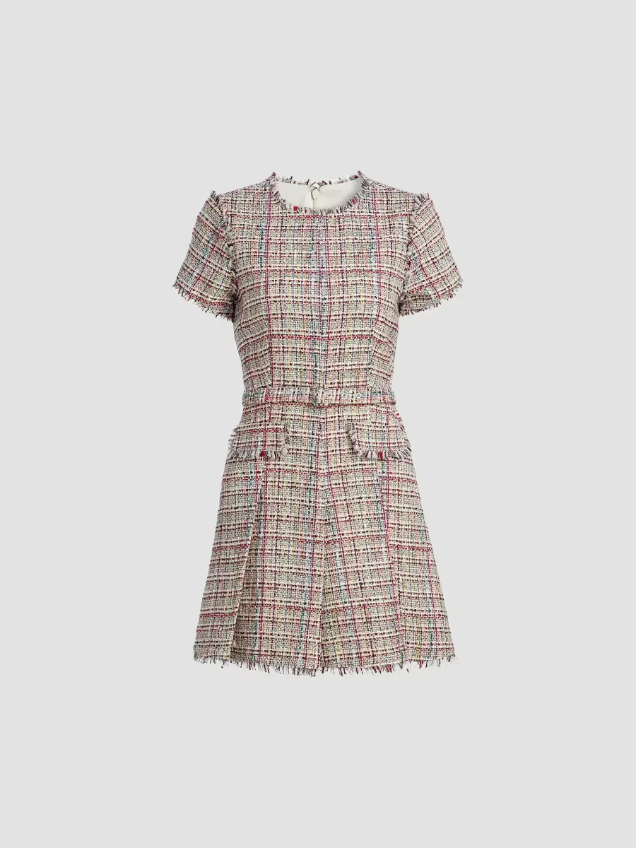 Kelsey Wildflower Tweed Minidress by Cinq  Sept