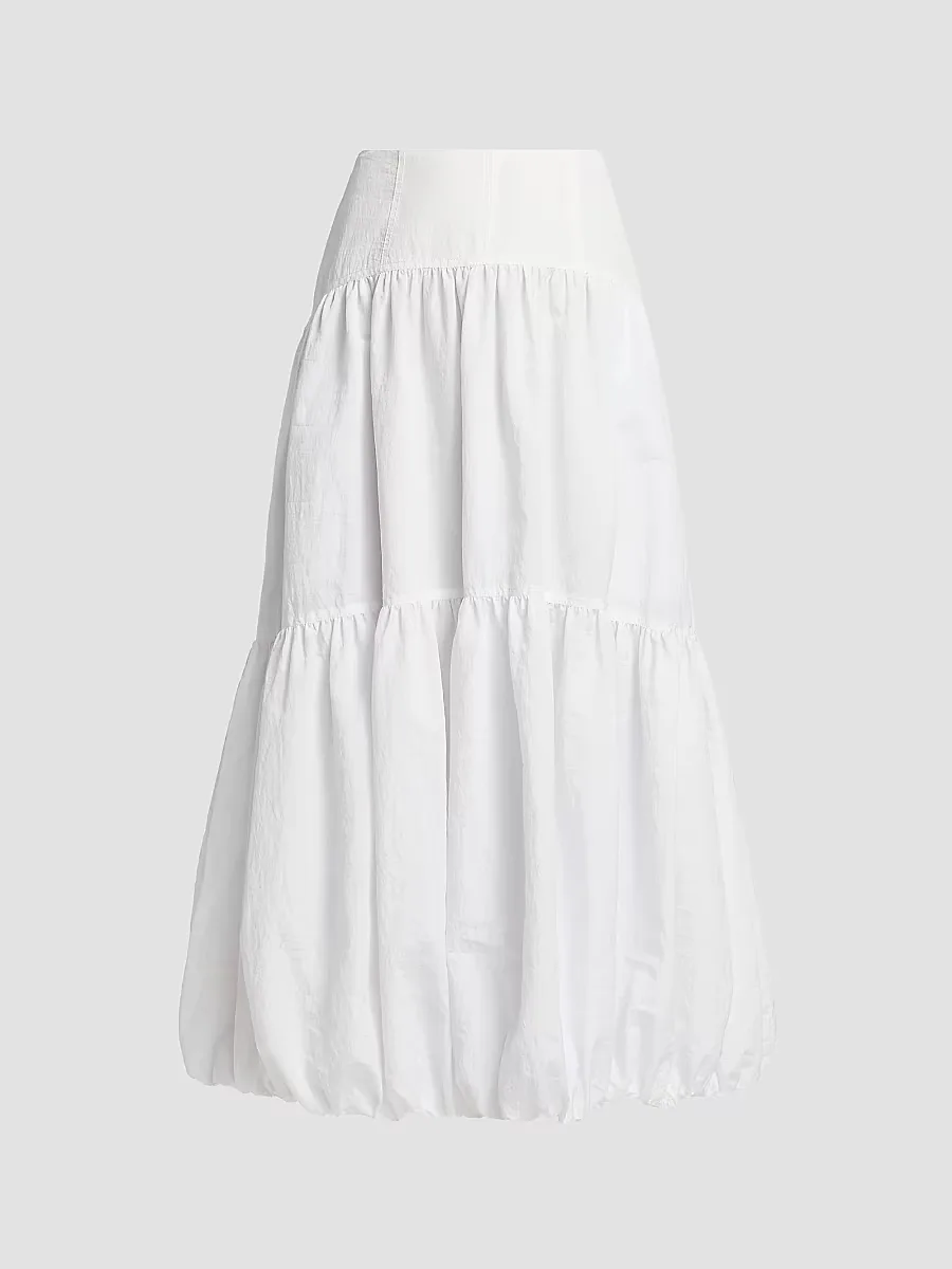 Blythe Tiered Bubble Midi-Skirt