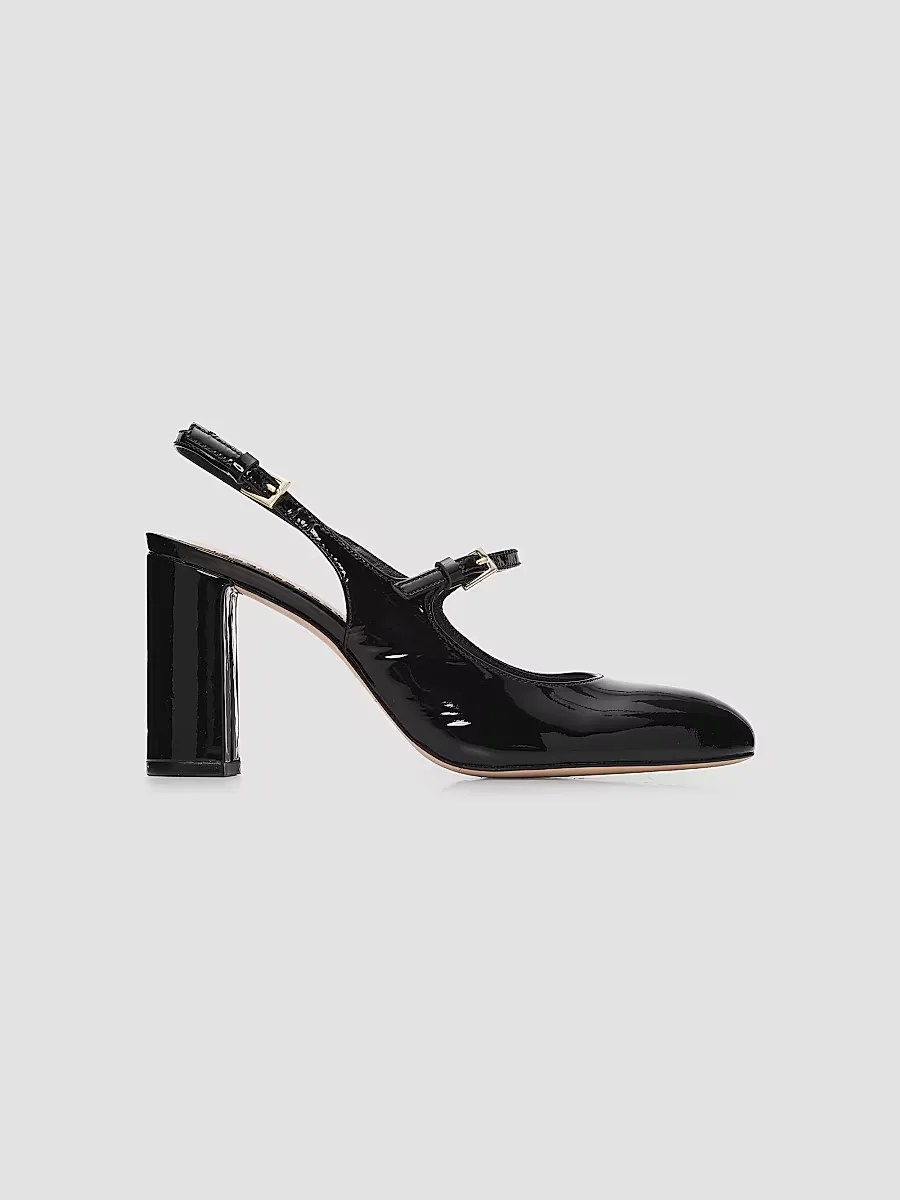 Lola 80MM Patent Leather Slingback Pumps
